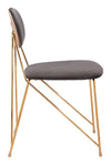 Georges - Dining Chair (Set of 2) - Gray / Gold