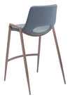 Desi Counter Stool (Set of 2) Azure Gray & Walnut — Set of 2