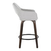 Mustang - 26" Fixed-Height Counter Stool With Swivel - Walnut Glazed Wood (Set of 2)