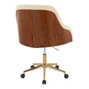 Bacci - Office Chair - Gold Metal Base