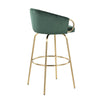 Claire - 30" Fixed-Height Barstool (Set of 2) - Gold Base