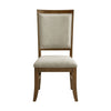 Phillipe - Dining Side Chair With Fabric (Set of 2) - Cherry And Gray