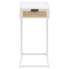 Amherst - 1-Drawer Radio Weave Cane Metal Side Table