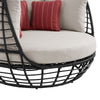 Playa - Twin Egg Chair With 3 Pillows - Dark Gray / Beige