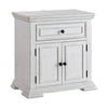 Heather - 1-Drawer Nightstand With USB - Rustic White