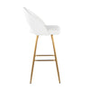 Renee - Upholstered Fixed-Height Barstool (Set of 2) - Gold Base