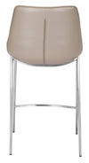 Magnus Counter Stool Brown & Silver — Set of 2