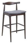 Tuzka Barstool Gray & Espresso — Set of 2