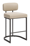 Velar Counter Stool Beige & Gray — Set of 2