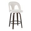 Ava - Upholstered Fixed-Height Barstool (Set of 2) - Walnut Glazed Wood Base