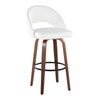 Renee - Upholstered Fixed-Height Barstool (Set of 2) - Walnut Wood Base