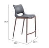Ace Counter Stool Dark Gray & Walnut — Set of 2