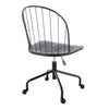 Riley - Adjustable High Back Office Chair - Black Metal And Black Wood