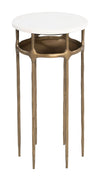 Bild - Side Table - White & Brass