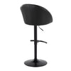Matisse - Highback Adjustable Barstool With Rounded T Footrest (Set of 2) - Black Metal