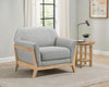 Vaughn - Fabric Upholstered Flared Arm Accent Chair - Gray