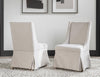 Torrance - Slip Covered Chair (Set of 2) - Aged Driftwood