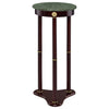 Edite - Round Marble Top Accent Side Table - Merlot
