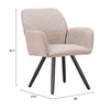 Sieve Swivel Dining Chair Beige — Set of 2