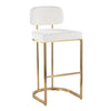 Demi - Fixed-Height Barstool (Set of 2) - Gold Metal Base
