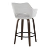 Mustang - 26" Fixed-Height Counter Stool With Swivel - Walnut Glazed Wood (Set of 2)
