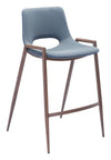 Desi Counter Stool (Set of 2) Azure Gray & Walnut — Set of 2