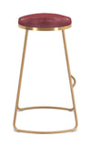 Bree - Barstool (Set of 2) - Burgundy & Gold