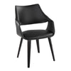 Curvo - High Back Upholstered Chair (Set of 2) - Black Wood Legs
