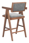 Delhi Counter Stool Gray & Walnut — Set of 2
