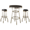 Retro - 3 Pieces Round 1950s Bistro Pub Bar Table Set