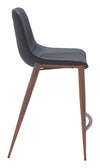 Magnus Counter Stool Black & Walnut — Set of 2