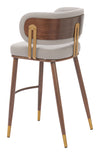 Brew Barstool Beige & Walnut