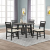 Sable Crest - 5 Piece Set (Round Dining Table & 4 Chairs) - Black