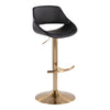 Fabrizzi - Adjustable Barstool With Swivel And Rounded T Footrest (Set of 2) - Gold Metal