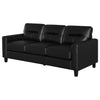 Scotland - Faux Leather Upholstered Track Arm Sofa