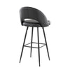 Renee - Upholstered Fixed-Height Barstool (Set of 2) - Black Base
