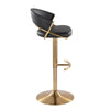Jie - Adjustable Barstool With Swivel - Gold Metal (Set of 2)