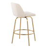 Toriano - 26" Fixed-Height Counter Stool (Set of 2) - Gold Base