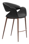 Limay Counter Stool Black & Walnut