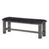 Nathan - Bench With PU Padded Seat - Gray Oak