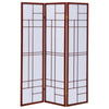Katerina - 3-Panel Room Divider Folding Shoji Screen - Cherry