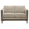 Islington - Fabric Upholstered Panel Arm Loveseat - Taupe