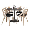 Dakota - Charlotte 5 Piece Dining Set - Antique Metal, Espresso Bamboo