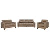 Scotland - Faux Leather Upholstered Sofa Set