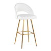 Renee - Upholstered Fixed-Height Barstool (Set of 2) - Gold Base