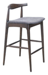 Tuzka Barstool Gray & Espresso — Set of 2