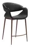 Limay Counter Stool Black & Walnut