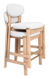 Rilou Counter Stool White & Natural — Set of 2