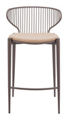 Silues Counter Stool Taupe & Brown — Set of 2