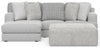 Logan - Upholstered Sectional With Comfort Coil Seating - 46" Cocktail Ottoman And Accent Pillows Included